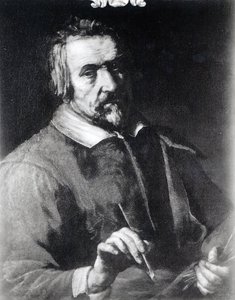 Autorretrato con un pincel de Michelangelo Merisi Caravaggio